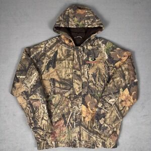Mossy Oak Break-Up Country Camo Insulated Hooded Hunting Jacket Mens M